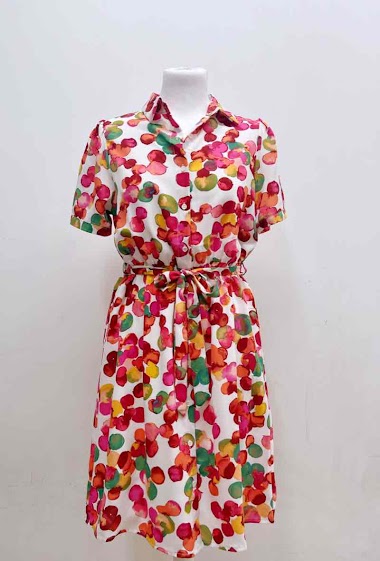 Wholesaler Suzzy & Milly - Flower printed shirt dress