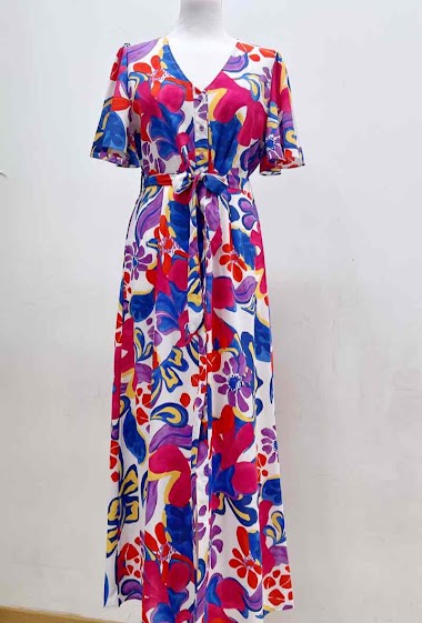 Wholesaler Suzzy & Milly - Dress with flower print
