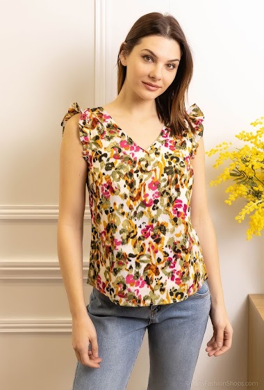Großhändler Suzzy & Milly - Sleeveless blouse with flower print