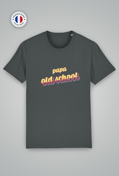 Grossiste Mod'doux - T-shirt Unisexe - Papa OldSchool
