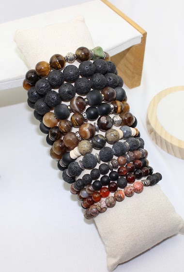 Wholesaler MODELENE - M/F - Mixed batch of natural stone bracelet