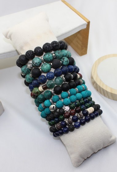 Mayorista MODELENE - M/F - Mixed batch of natural stone bracelet