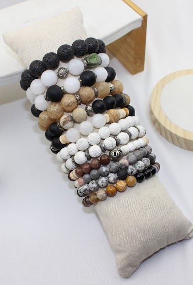 Großhändler MODELENE - M/F - Mixed batch of natural stone bracelet