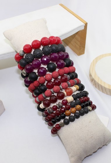 Wholesaler MODELENE - M/F - Mixed batch of natural stone bracelet