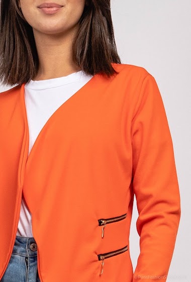 Wholesaler Modern Fashion - Double zip cropped blazer