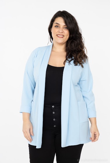 Wholesaler Modern Fashion - 2-pocket cardigan with rolled up sleeves