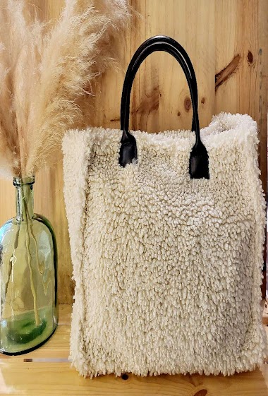 Wholesaler Mogano - Faux fur bag,leather handle