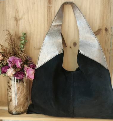 Großhändler Mogano - Tasche aus Leder aus zwei Materialien