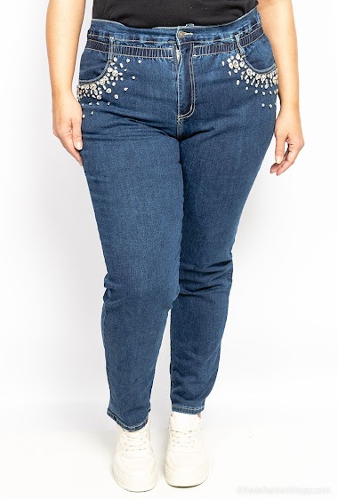 Wholesaler Monday Premium - Jeans with rhinestones