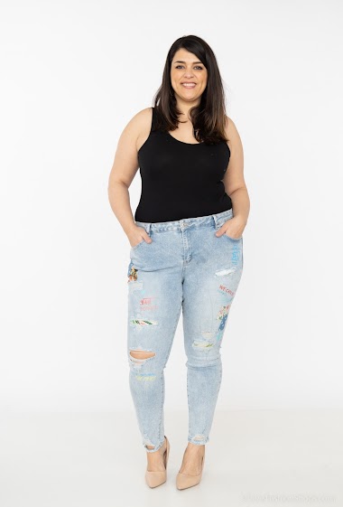 Wholesaler Monday Premium - Jeans with patch