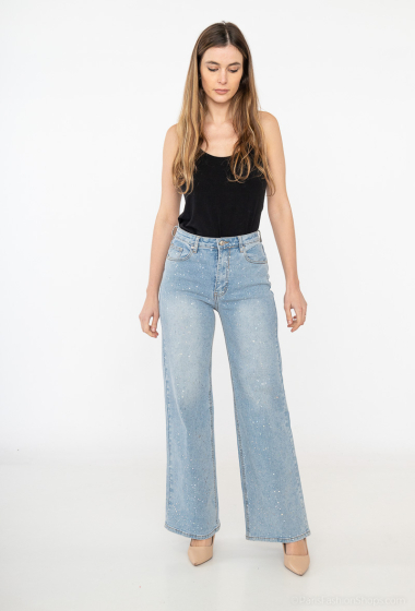 Wholesaler Monday Premium - Wide sequin jeans
