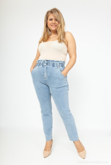 Wholesaler Monday Premium - High-rise jeans with gathered waist
