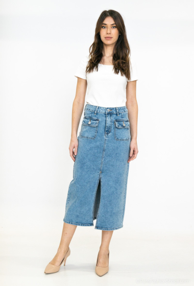 Wholesaler Monday Premium - Long denim skirt
