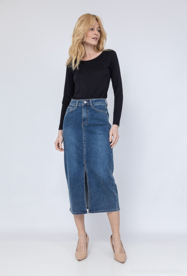 Wholesaler Monday Premium - Long denim skirt