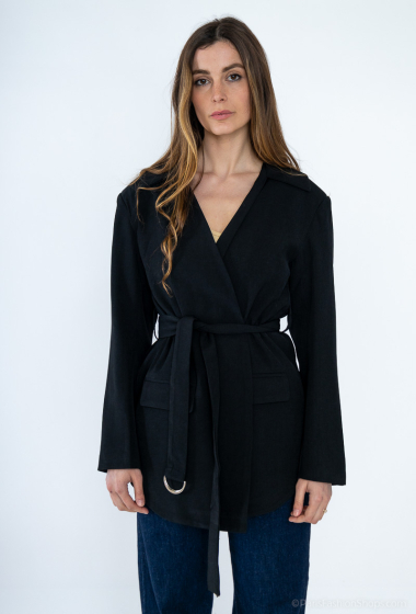 Wholesaler Mooya - Chic collared blazer with pockets on both sides