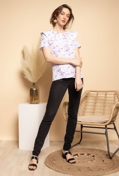 Wholesaler Mooya - Flower pinted blouse
