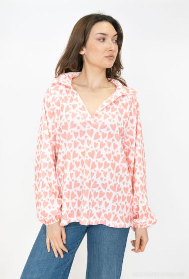 Wholesaler Mooya - Loose valentine print blouse