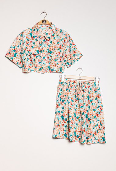 Wholesaler Mooya - Short shirt and skirt set