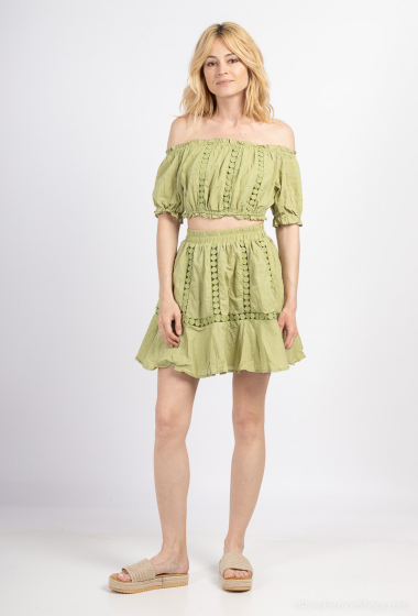 Wholesaler Mooya - Cotton top and skirt set