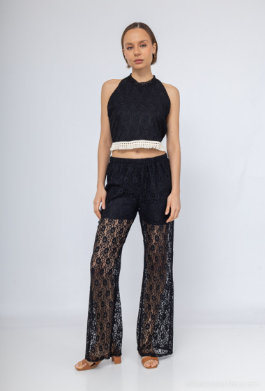 Wholesaler Mooya - Lace top and pants set