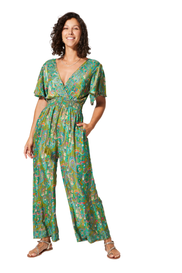 Wholesaler MOOYA INDIA - Short sleeve printed jumpsuit