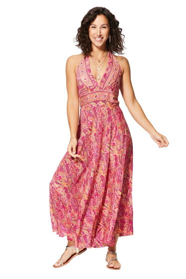 Wholesaler MOOYA INDIA - printed smockee backless dress