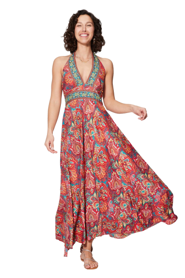Wholesaler MOOYA INDIA - Printed smockee backless dress