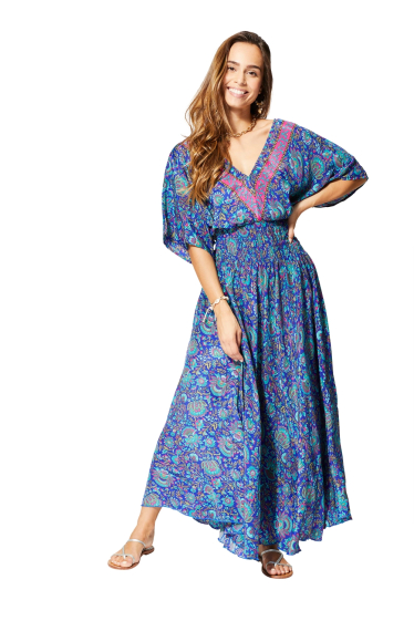 Wholesaler MOOYA INDIA - long printed flared dress