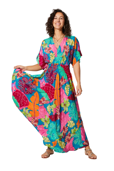 Wholesaler MOOYA INDIA - long flared printed dress