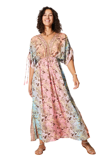 Großhändler MOOYA INDIA - Langes Kleid mit Batikmuster