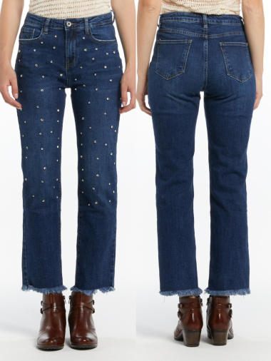 Wholesaler Mooya - Denim jeans with rhinestone details