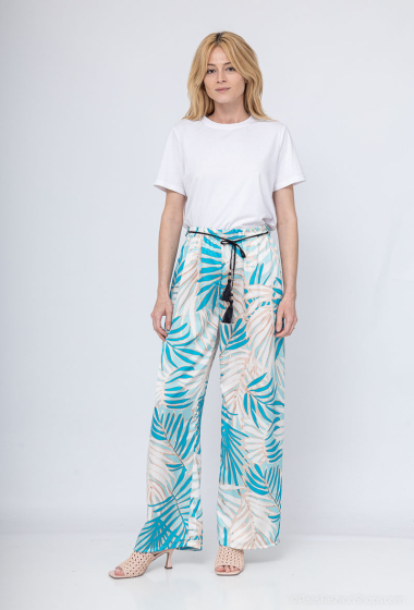 Wholesaler Mooya - Satin print pants with belt