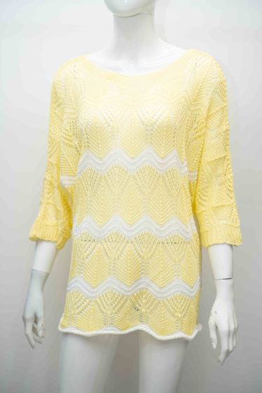 Wholesaler Mooya - Very fine two-tone knit sweater