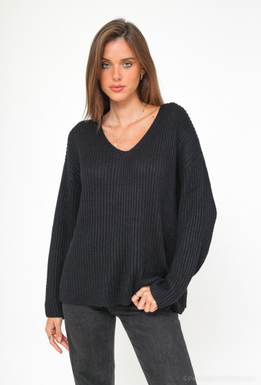 Grossiste Mooya - Pull col V toux doux