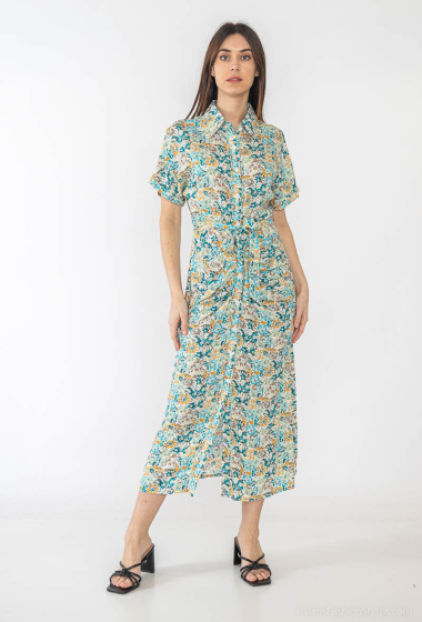 Wholesaler Mooya - Long button floral shirt dress