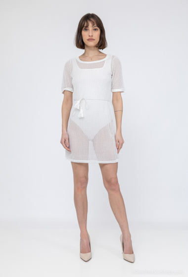 Wholesaler Mooya - Short knit dress with small sleeves