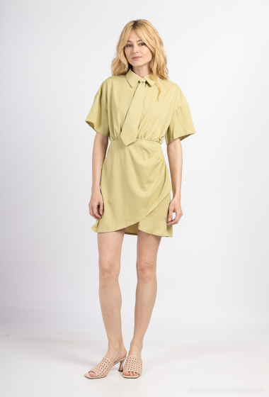 Wholesaler Mooya - Short dress with small sleeves and a tie