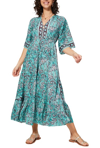 Wholesaler MOOYA INDIA - Maxi printed dress