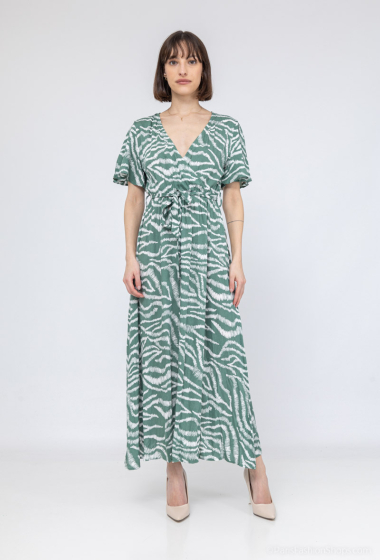 Wholesaler Mooya - Long printed wrap dress