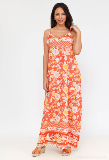 Wholesaler Mooya - Long printed dress with straps