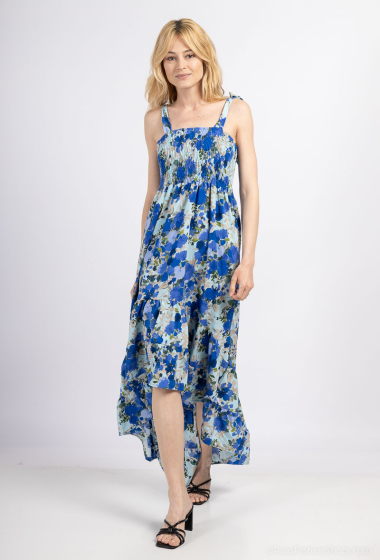 Wholesaler Mooya - Long printed dress with ruffle