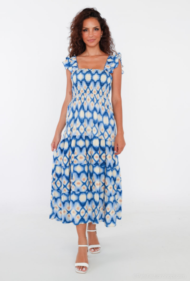 Wholesaler Mooya - Long printed dress with ruffles