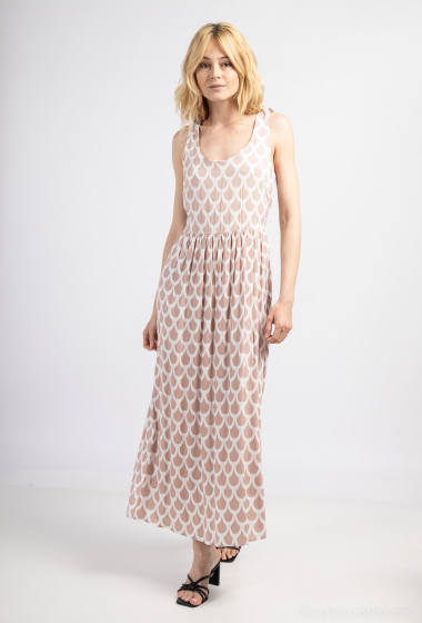 Wholesaler Mooya - Long printed dress with details on the back