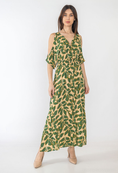 Wholesaler Mooya - Long printed dress with sleeves