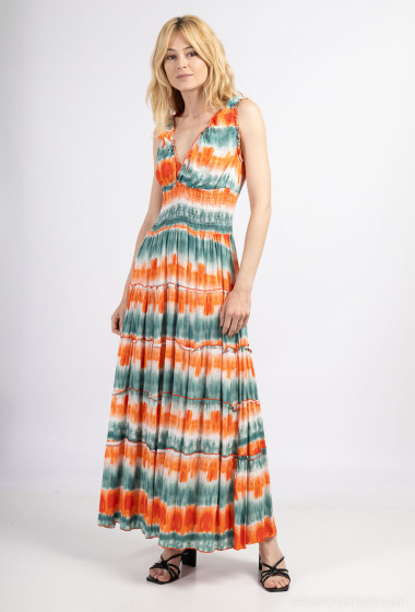 Wholesaler Mooya - Long tie-dye print dress