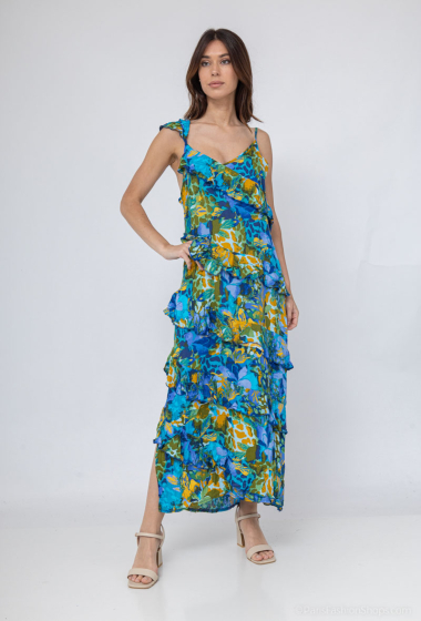 Wholesaler Mooya - Long printed dress with side slit