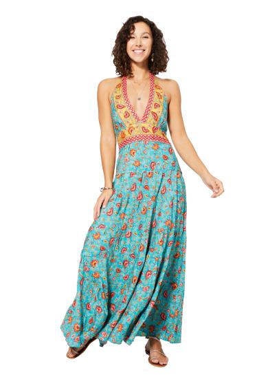 Grossiste MOOYA INDIA - robe longue imprime