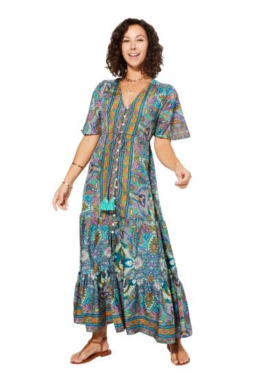 Grossiste MOOYA INDIA - Robe longue imprime