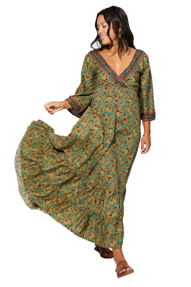 Grossiste MOOYA INDIA - robe longuer nouer au dos
