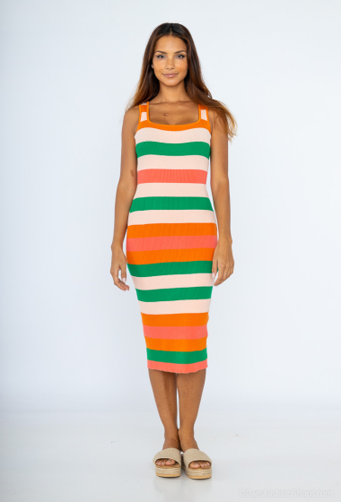 Wholesaler Mooya - Fine striped knit dress